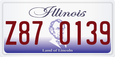 IL license plate Z870139