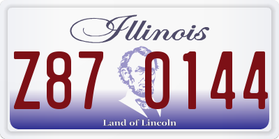 IL license plate Z870144