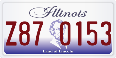 IL license plate Z870153