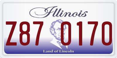 IL license plate Z870170