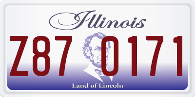 IL license plate Z870171