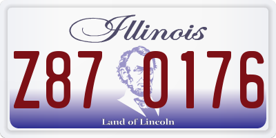 IL license plate Z870176