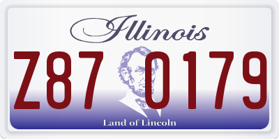 IL license plate Z870179
