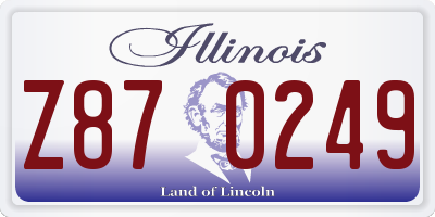 IL license plate Z870249
