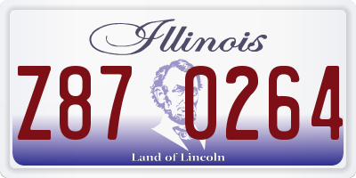IL license plate Z870264