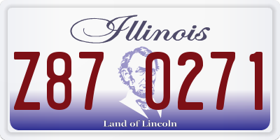 IL license plate Z870271