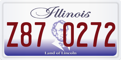 IL license plate Z870272