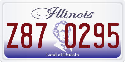 IL license plate Z870295
