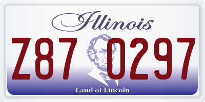 IL license plate Z870297