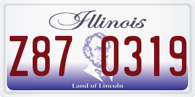 IL license plate Z870319