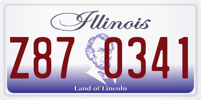 IL license plate Z870341