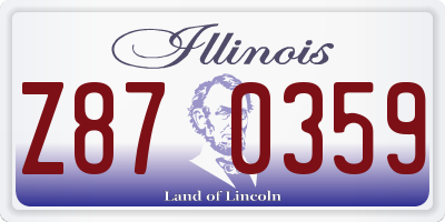 IL license plate Z870359
