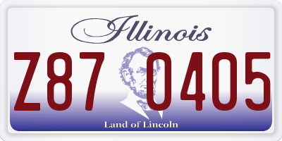 IL license plate Z870405