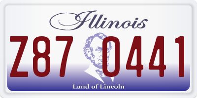 IL license plate Z870441