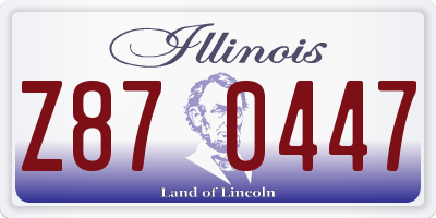 IL license plate Z870447