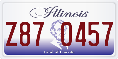 IL license plate Z870457