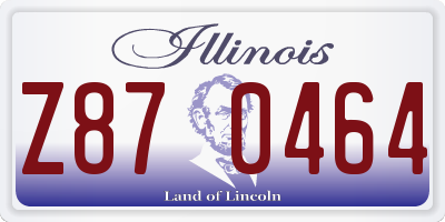 IL license plate Z870464