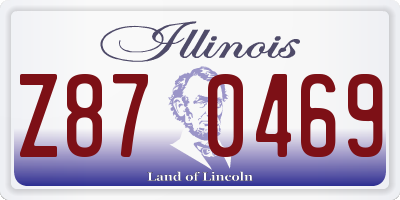 IL license plate Z870469