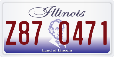 IL license plate Z870471
