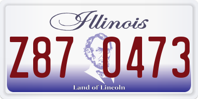 IL license plate Z870473