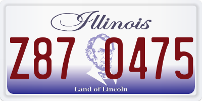 IL license plate Z870475