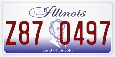 IL license plate Z870497