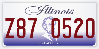 IL license plate Z870520