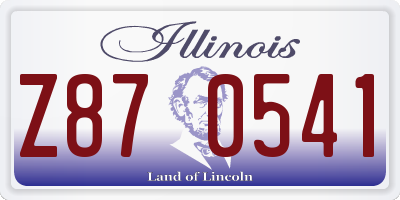 IL license plate Z870541