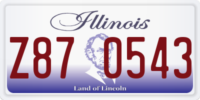 IL license plate Z870543