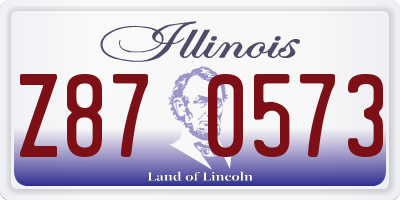 IL license plate Z870573
