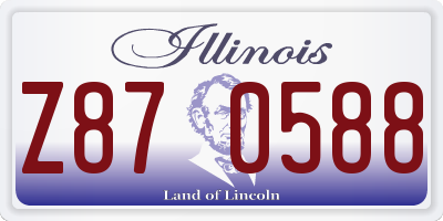 IL license plate Z870588