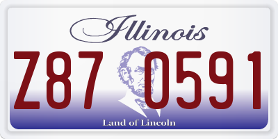 IL license plate Z870591