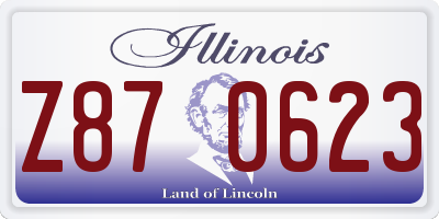 IL license plate Z870623
