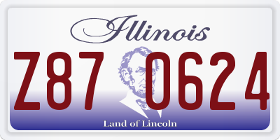 IL license plate Z870624