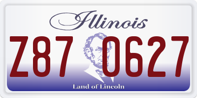 IL license plate Z870627