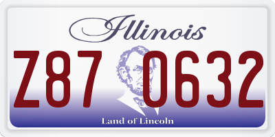 IL license plate Z870632