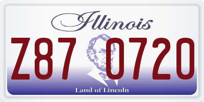IL license plate Z870720
