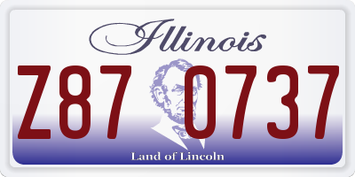 IL license plate Z870737