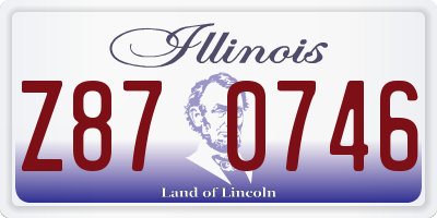 IL license plate Z870746