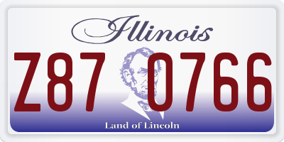 IL license plate Z870766
