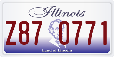 IL license plate Z870771