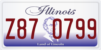 IL license plate Z870799