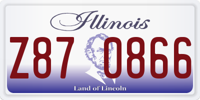 IL license plate Z870866