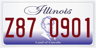 IL license plate Z870901
