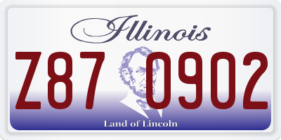 IL license plate Z870902