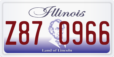 IL license plate Z870966