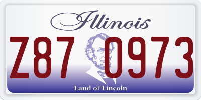 IL license plate Z870973