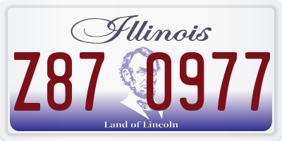 IL license plate Z870977