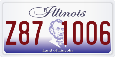 IL license plate Z871006