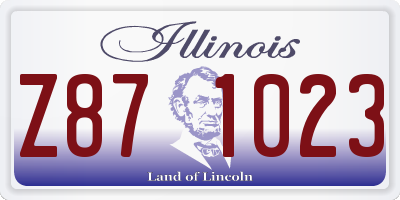 IL license plate Z871023